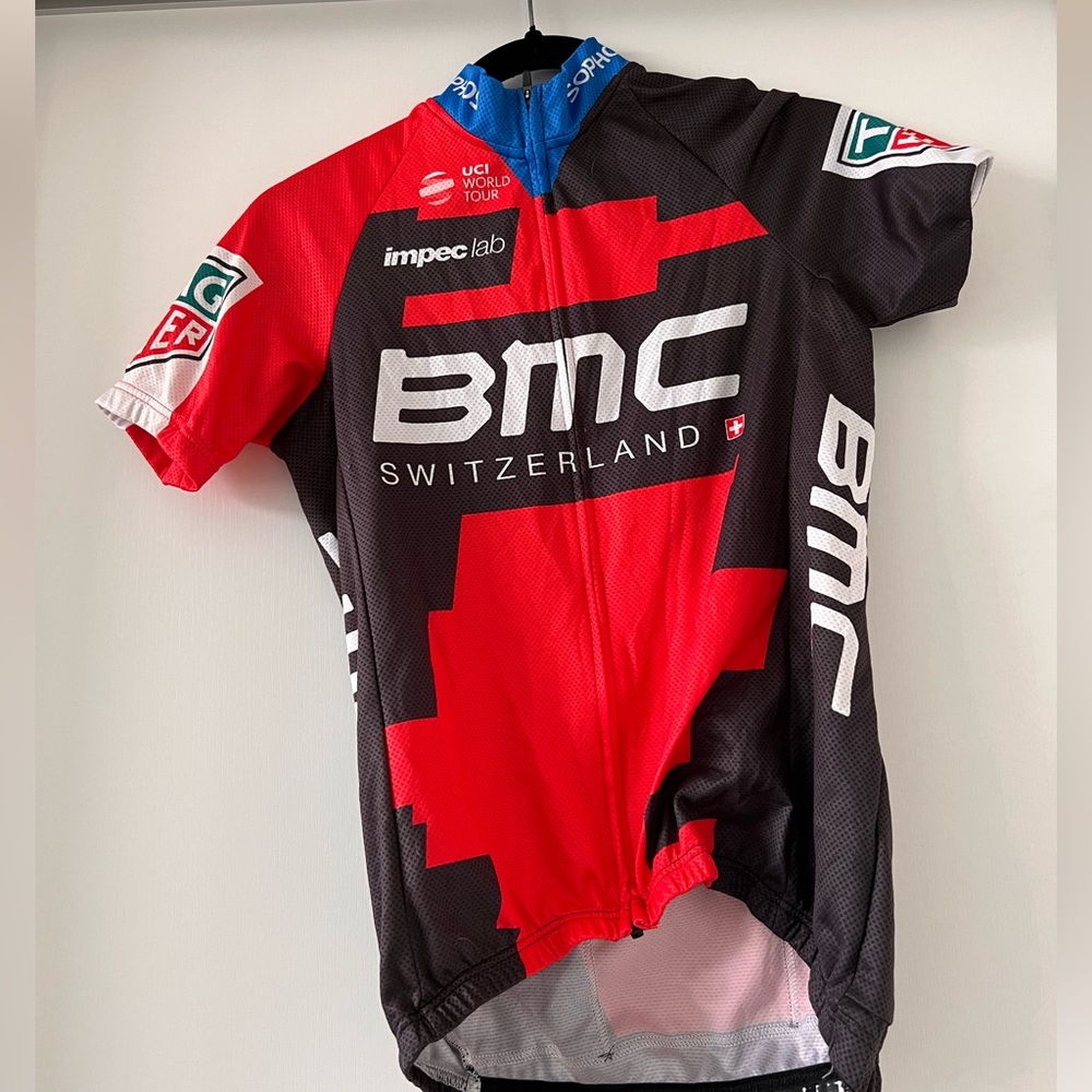 BMC Switzerland Cycling Jersey (S) with full front zip